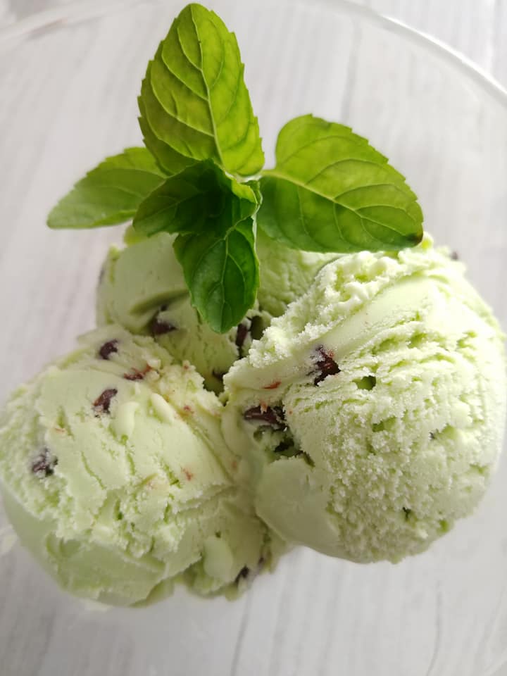 Creamy Mint Chocolate Chip Ice Cream - Jett's Kitchen