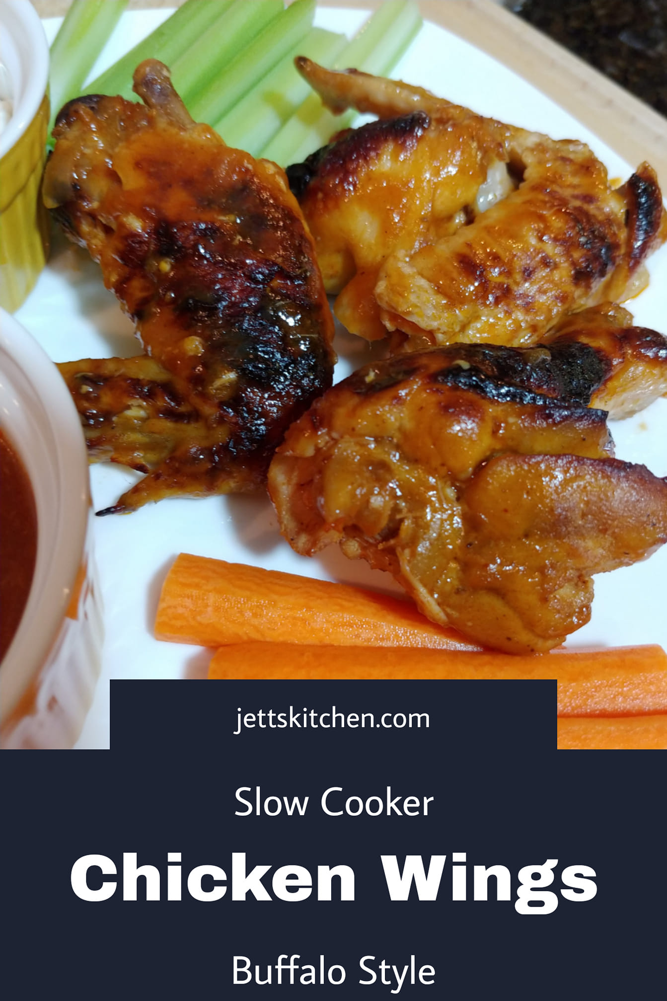 Slow Cooker Chicken Wings Buffalo Style - Jett's Kitchen