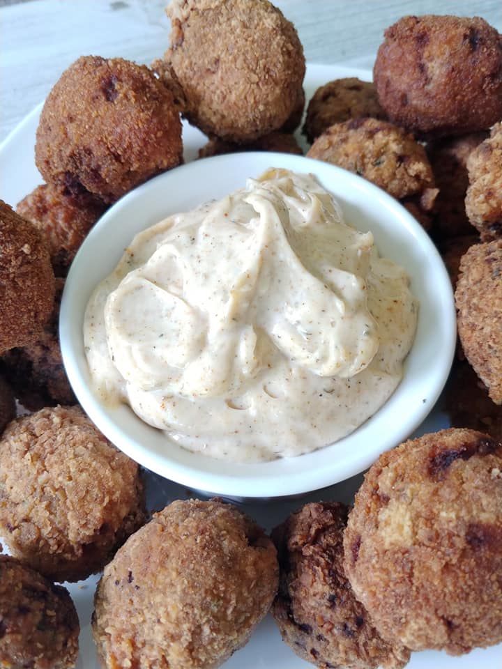 Boudin Balls With Spicy Cajun Dip - Jett's Kitchen