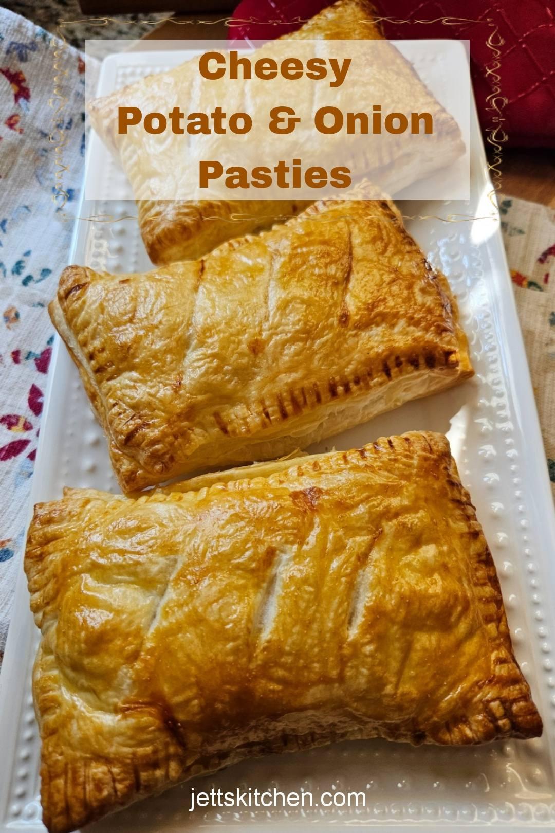 Cheesy Jet Cheesy Potato and Onion Pasties - Jett's Kitchen
